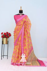 Understated Luxury β The Silver Bloom Saree Series